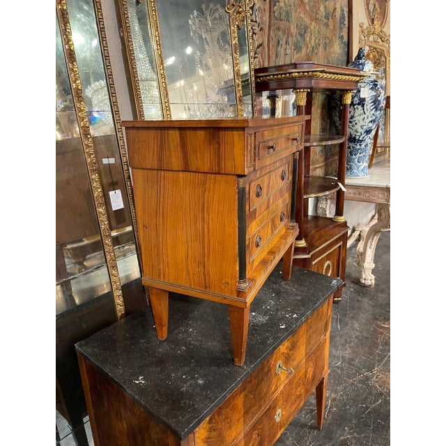 Continental Empire Style Burl Wood and Ebonized Side Table For Sale In Dallas - Image 6 of 8
