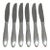 1950s Gorham Celeste Starburst Atomic Sterling Silver Dinner Knives- Set of 6 For Sale