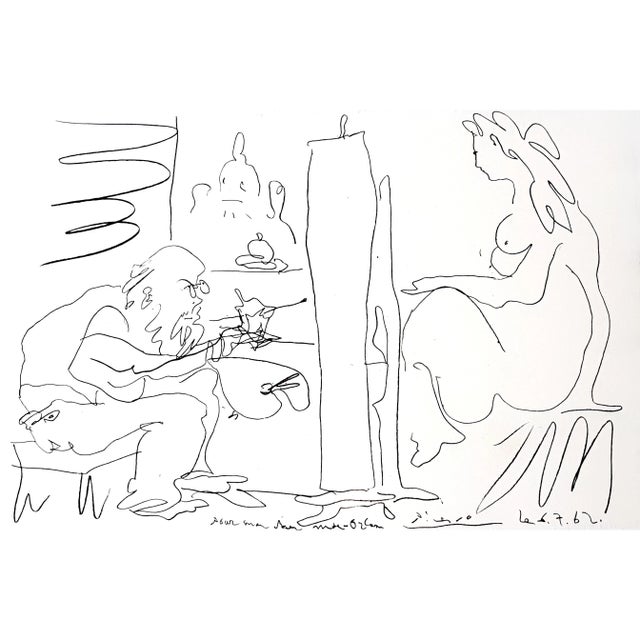 Pablo Picasso, the Painter and His Model, 1962, Original Lithograph For Sale - Image 9 of 9