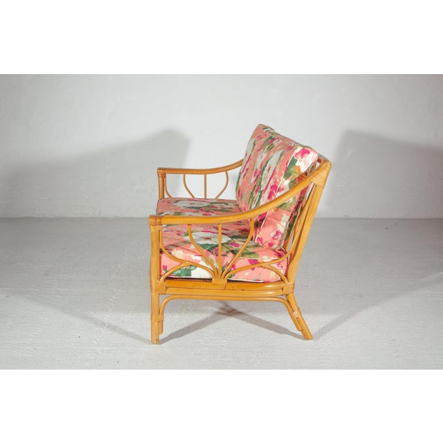 1960s Mid-Century Modern Italian Two-Seater Sofa in Bamboo, 1960 For Sale - Image 5 of 10