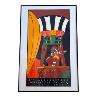 Original 8th Albuquerque International Balloon Fiesta Poster John Martinez 1979 For Sale