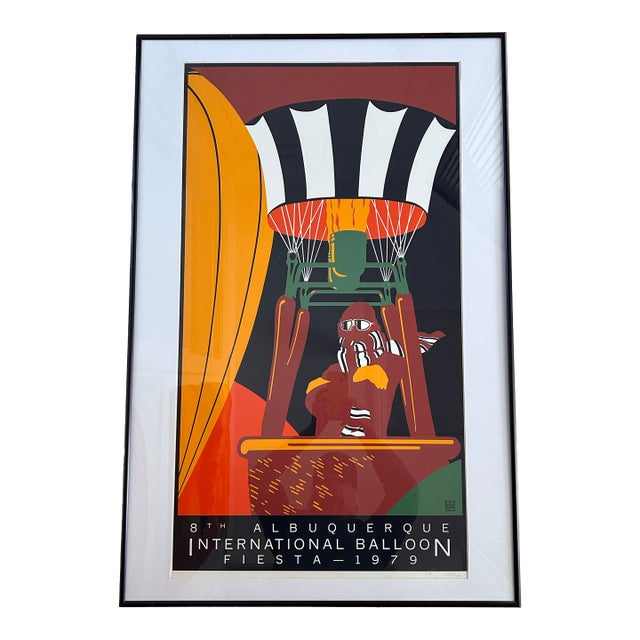 Original 8th Albuquerque International Balloon Fiesta Poster John Martinez 1979 For Sale
