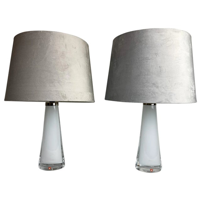 Mid-Century Model 1566 Table Lamps by Carl Fagerlund for Orrefors, Set of 2 For Sale - Image 12 of 12