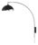 Luna Bella Wall Arc Lamp - Black Nickel Steel, Matte Black/Silver Shade, Dimmable For Sale