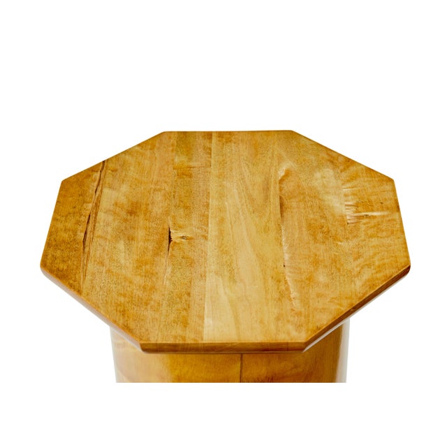 1900 - 1909 Early 20th Century Empire Revival Swedish Birch Pedestal, 1900s For Sale - Image 5 of 7