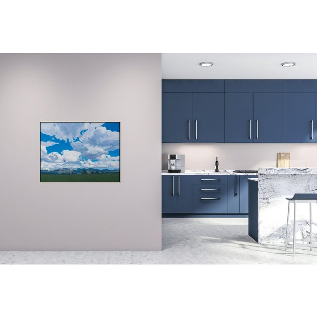 The Rhythm of the Sky by Michael Magrin | Oil on Linen Mountain Landscape With Clouds For Sale - Image 13 of 14