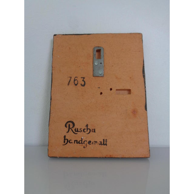 Beige Ruscha 763 Glazed Ceramic Wall Plaque, Germany, 1960s For Sale - Image 8 of 13
