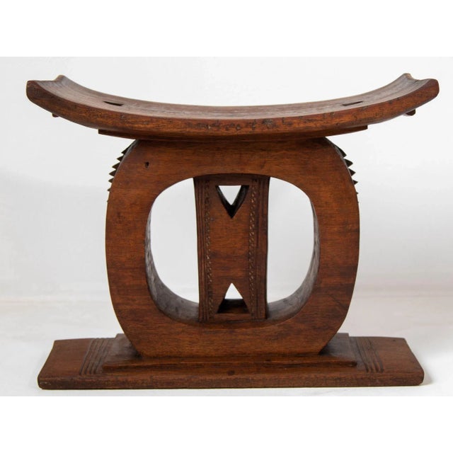 Antique GHANA, ASHANTI "Queen Mother" type hardwood hand carved stool. Hand-carved stool made by the Ashanti People of...