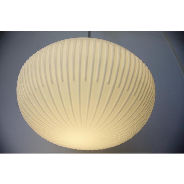 Mid-Century Opaline and Chrome Pendant by Karel Volf, 1970s For Sale - Image 11 of 14