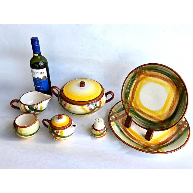 1940s Vernon Kilns/Vernonware Homespun Dinnerware, 9 Pieces For Sale - Image 12 of 14