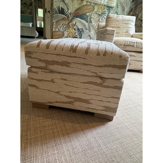 Cr Laine Custom Lounge Chair & Ottoman For Sale - Image 10 of 12