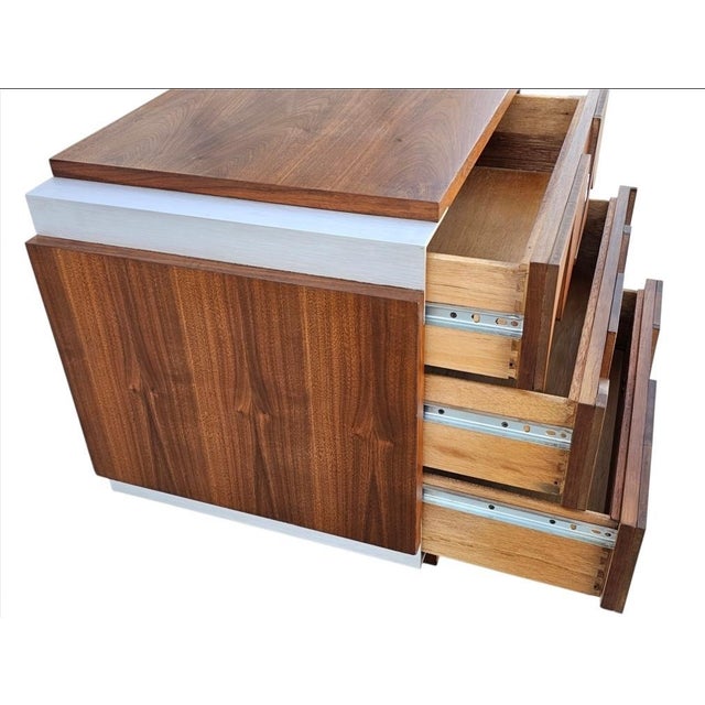 Mid Century Mosaic Brutalist Modern Walnut Dresser by Tobago For Sale - Image 13 of 18