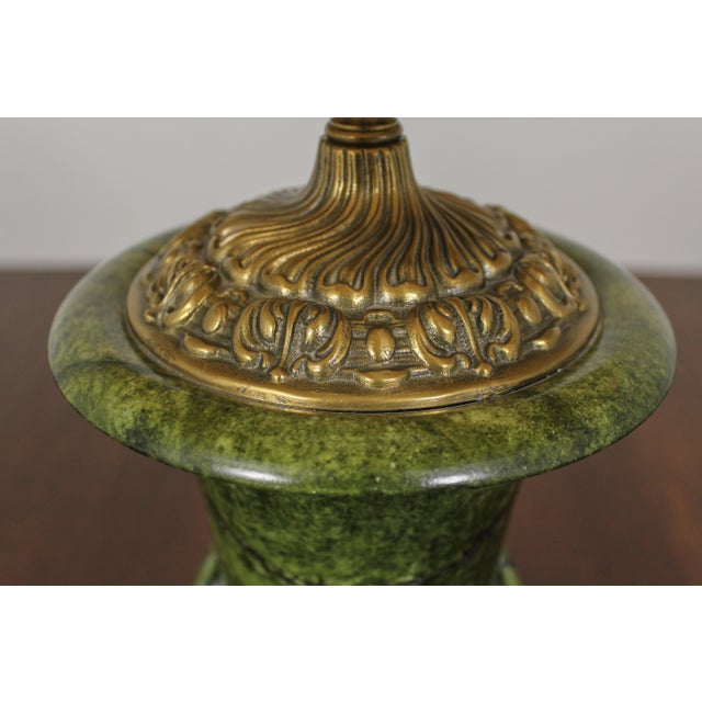 Wildwood Green Marbleized Finish Table Lamp For Sale - Image 9 of 13