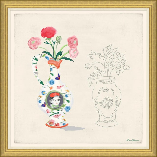 Potter Vase Sketch By Dana Gibson, Framed Art Print For Sale
