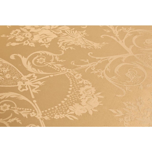 Federal Sheraton Style Upholstered Sofa With Carved Wood Frame For Sale - Image 9 of 18