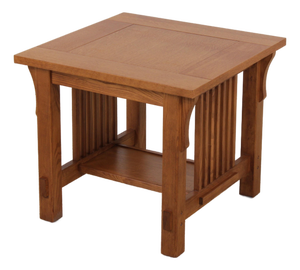 Arts & Crafts Mission Style Oak 2 Tier End Table