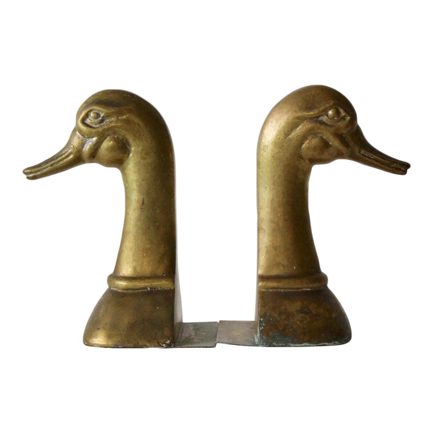 Sarreid Spanish Extra Large Brass Duck Head BookendsA Pair Chairish