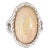 8ct Natural Opal Ring Estate 14k White Gold Large Oval 6.5 Cocktail Jewellery size 6.5 For Sale