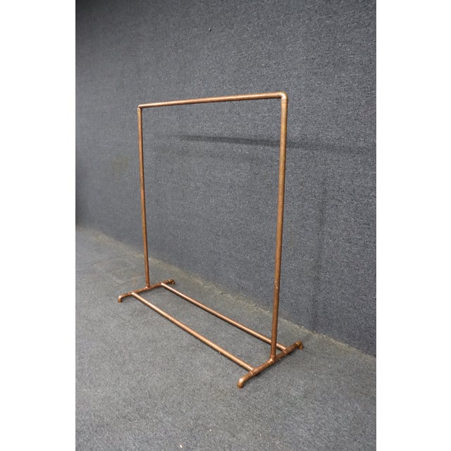Industrial Copper Pipe Garment Rack or Retail Clothing Display Stand For Sale - Image 4 of 13