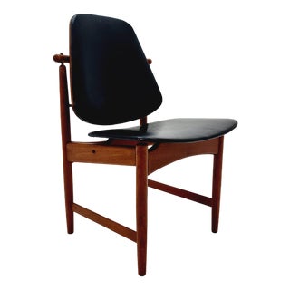 Danish Teak and Leather Chair by Arne Vodder for France & Daverkosen, 1960s For Sale