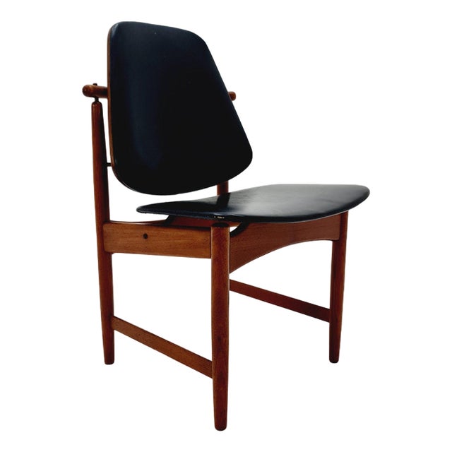 Danish Teak and Leather Chair by Arne Vodder for France & Daverkosen, 1960s For Sale