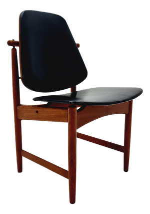 Danish Teak and Leather Chair by Arne Vodder for France & Daverkosen, 1960s