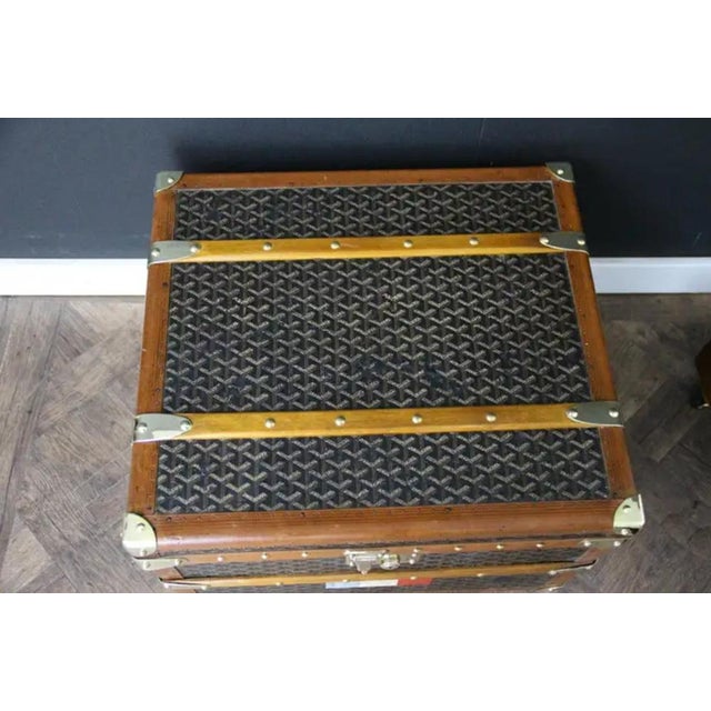 Small Steamer Hat Trunk from Goyard, 1920s For Sale - Image 12 of 17