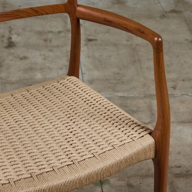 Model 62 Teak Dining Armchair by n.o. Møller For Sale - Image 10 of 12
