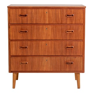 Swedish Teak Chest of Drawers, 1960s For Sale