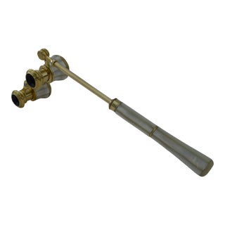 French Mother of Pearl Opera Glasses - Lorgnette Handle For Sale