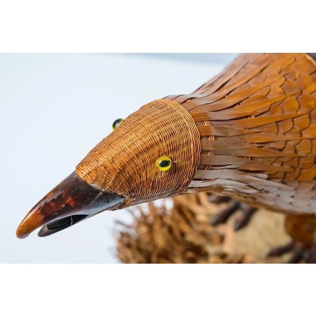 Figurative Woven Wicker, Shanghai Collection, Eagle, Early 20th. C. For Sale - Image 3 of 13
