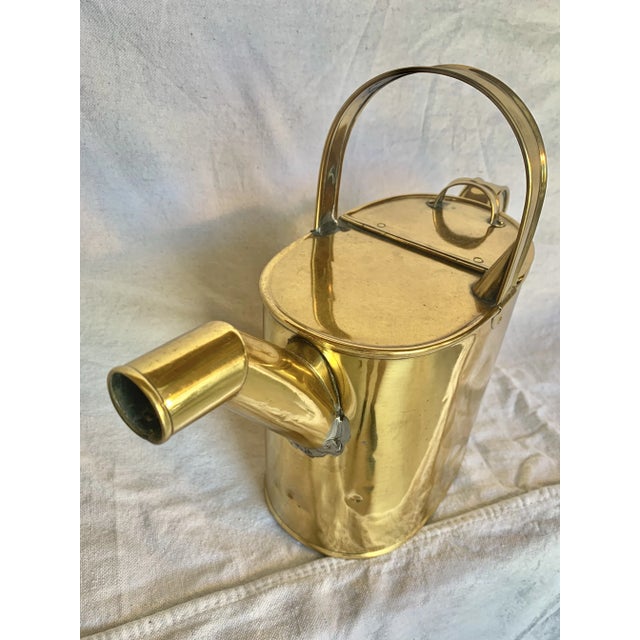 Early 20th Century English Brass Garden Watering Can For Sale - Image 6 of 12