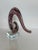 Purple Murano Style Purple Art Glass Swirl Sculpture on Lucite Base For Sale - Image 8 of 9