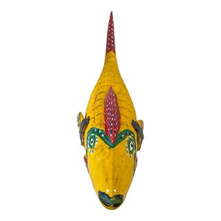 African Wooden Fish Bozo Tribe Mali 22" For Sale