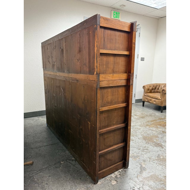 Wood Japanese Two Piece Tansu Chest of Drawers For Sale - Image 7 of 12