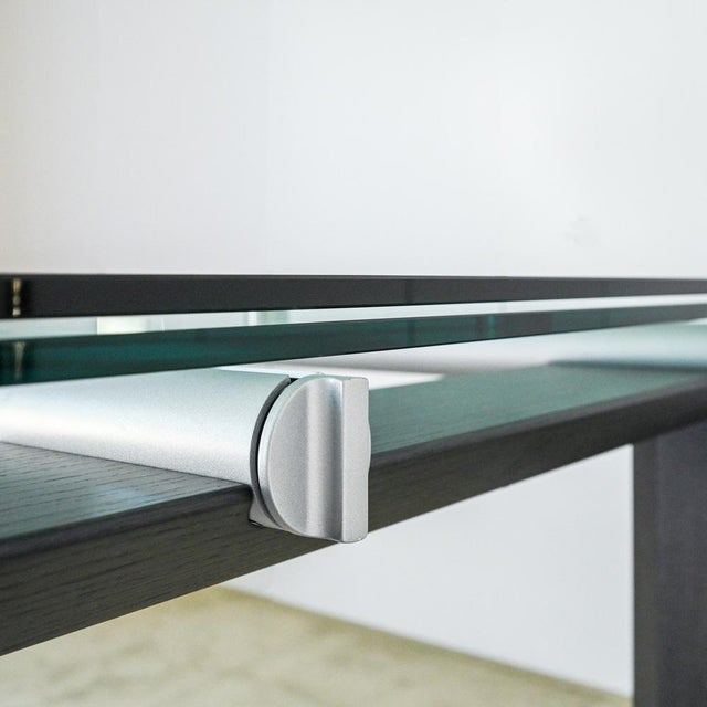 Extendable Dining Table Stilt in Glass and Iron For Sale - Image 11 of 14