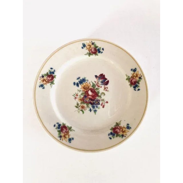 Shabby Chic Vintage Syracuse Floral Bread Plates- Set of 6 For Sale - Image 3 of 5