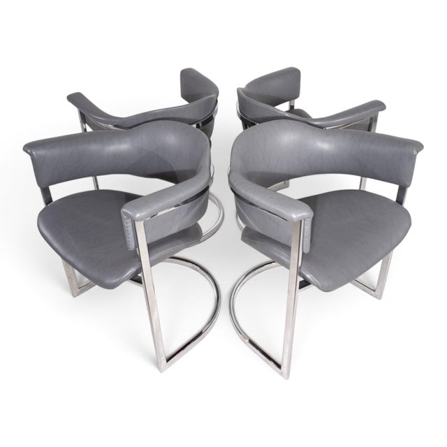 Vintage Dining Chairs by Vittorio Introini for Mario Sabot, 1970, Set of 4 For Sale - Image 9 of 18