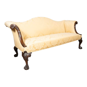 George III Style Camel Back Mahogany Sofa