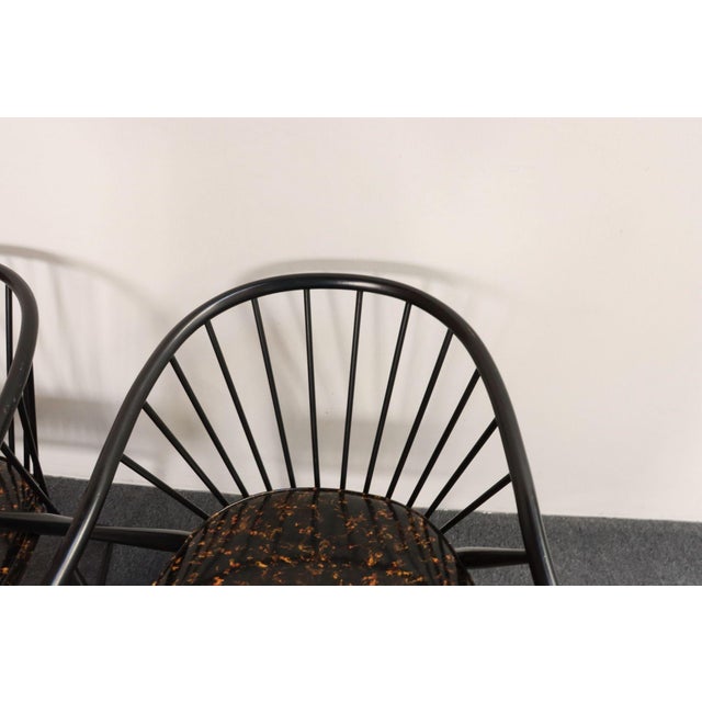 Black Vintage Pair Swedish Ebonized Beechwood Sunfeather Lounge Chairs by Sonna Rosen For Sale - Image 8 of 18