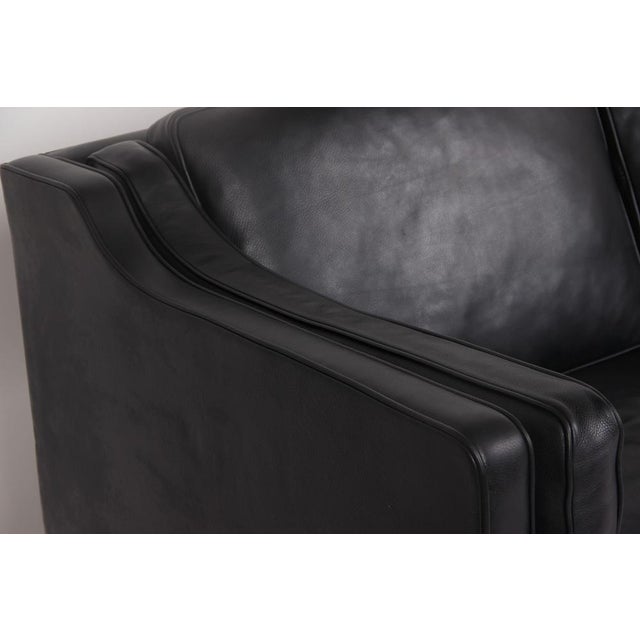 Black Black Leather Model 2212 Sofa by Børge Mogensen for Fredericia, 2010s For Sale - Image 8 of 12