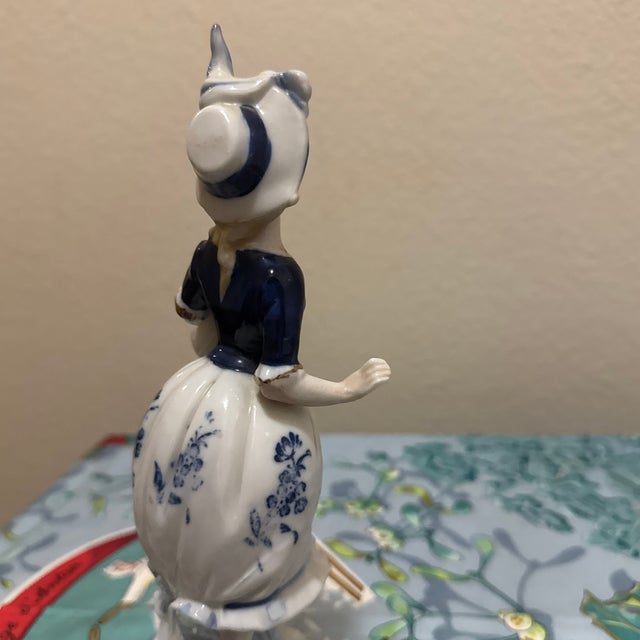 1920s 1920s Royal Dux Bohemia Rococo Porcelain Lady Figurine For Sale - Image 5 of 8