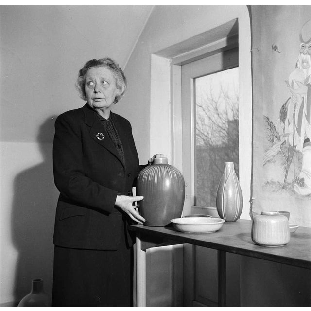 Scandinavian Modern Stoneware Jug attributed to Saxbo, Denmark, 1930s For Sale - Image 13 of 14