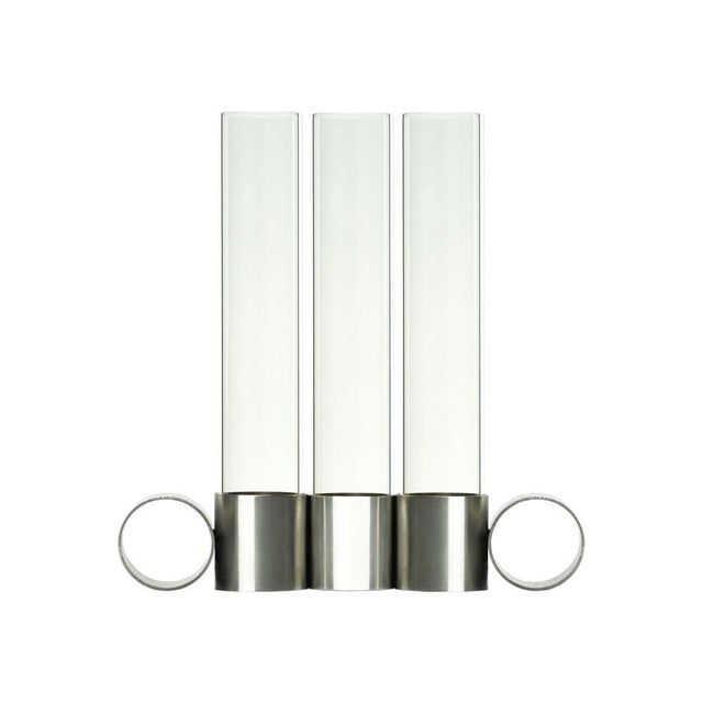 Tempio del tempo 3 candleholder by coki barbieri dimensions: w 20 x d 4 x h 20 cm. Materials: stainless steel (made in...