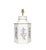 Metal Late 20th Century Hand-Painted Hexagonal Iron Tea Canister Table Lamp With Silver Calligraphic Design For Sale - Image 7 of 7