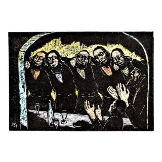 Jacob Steinhardt, Rabbis Singing, Circa 1960 For Sale