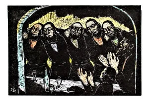 Jacob Steinhardt, Rabbis Singing, Circa 1960
