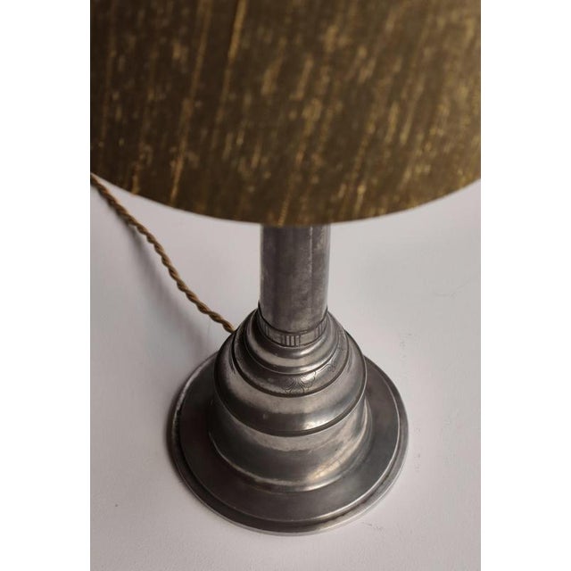 Art Nouveau Pewter No. 696 Table Lamp by Just Andersen, Denmark, 1930s For Sale - Image 9 of 15