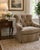 Tufted Swivel Club Chair in Taupe Denim-Style Fabric For Sale - Image 11 of 11