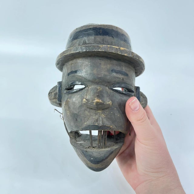 Early 20th Century Early 20th Century Ogoni Wood Colonial Mask Movable Jaw Cross River Nigeria MATTER COLLECTION For Sale - Image 5 of 6